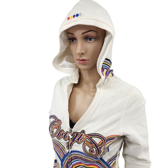 Coogi Girls Multicolor Embroidered Hoodie Jacket With Drawstring Waist Large - Picture 1 of 15